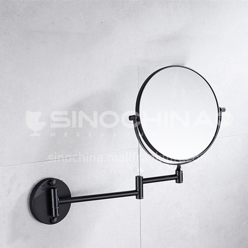 Bathroom copper retractable mirror black makeup mirror jsj-1306B